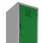 Locker metálico dual chico - 5 puertas verde